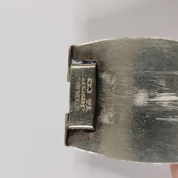 Vintage Taxco Mexico Sterling Panel Bracelet Abalone Mother of Pearl MOP - Picture 4 of 12